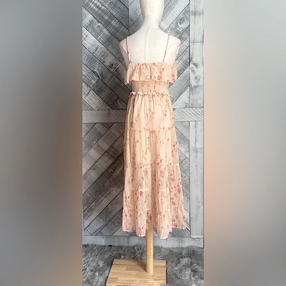 PAIGE KALANI FLORAL MIDI AFTERGLOW DRESS - Picture 6 of 13